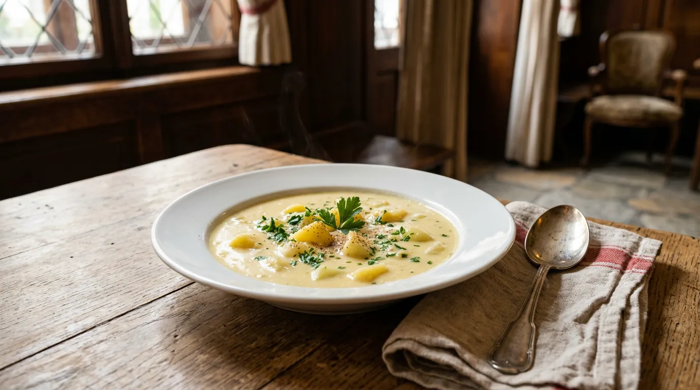 Altwiener Erdäpfel-Kohlrabi-Sauce mit Petersilie und Schlagobers