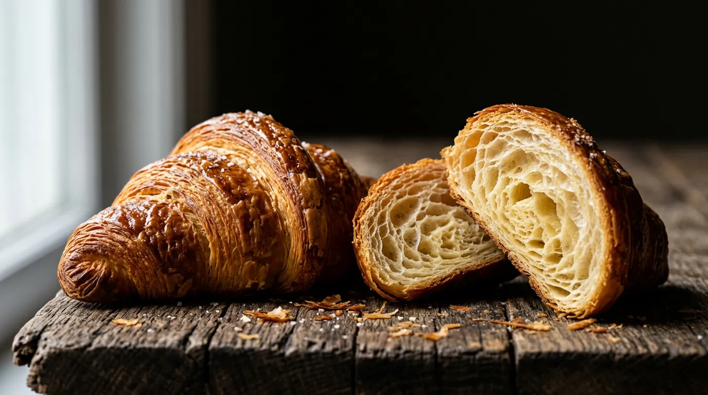 Klassische französische Croissants
